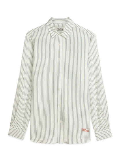 Linen Striped Regular-Fit Shirt