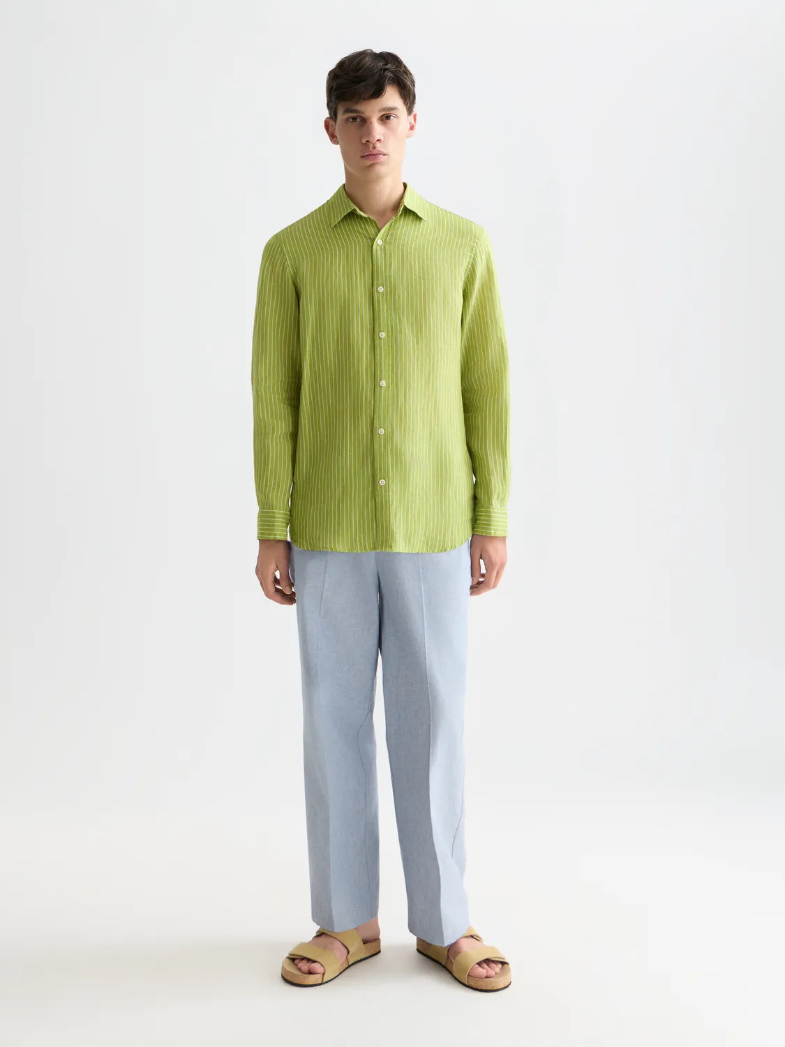 Linen Striped Regular-Fit Shirt