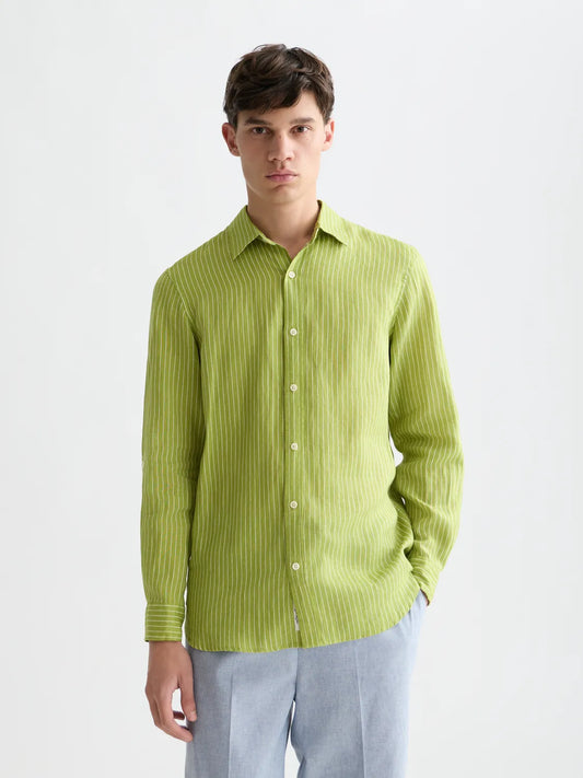 Linen Striped Regular-Fit Shirt