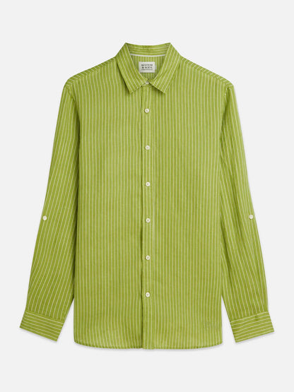 Linen Striped Regular-Fit Shirt