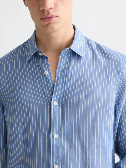 Linen Striped Regular-Fit Shirt