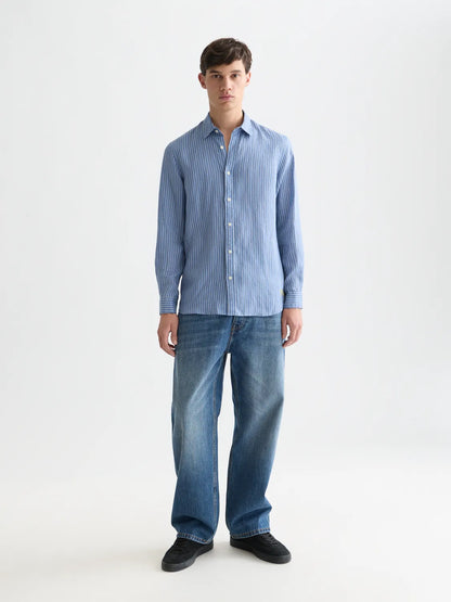 Linen Striped Regular-Fit Shirt