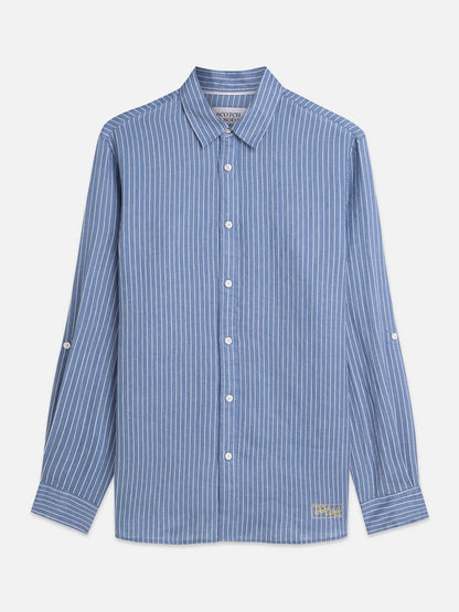 Linen Striped Regular-Fit Shirt