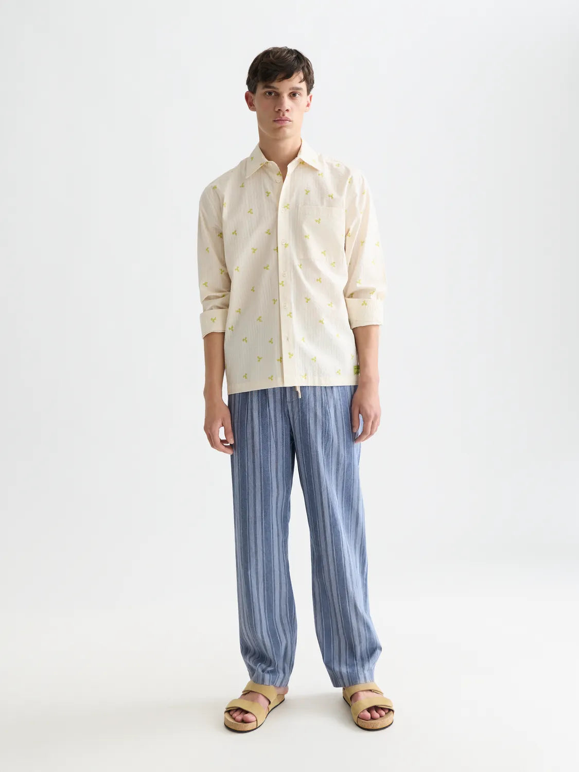 Oliver Pleated Linen-Blend Relaxed Straight-Fit Jogger