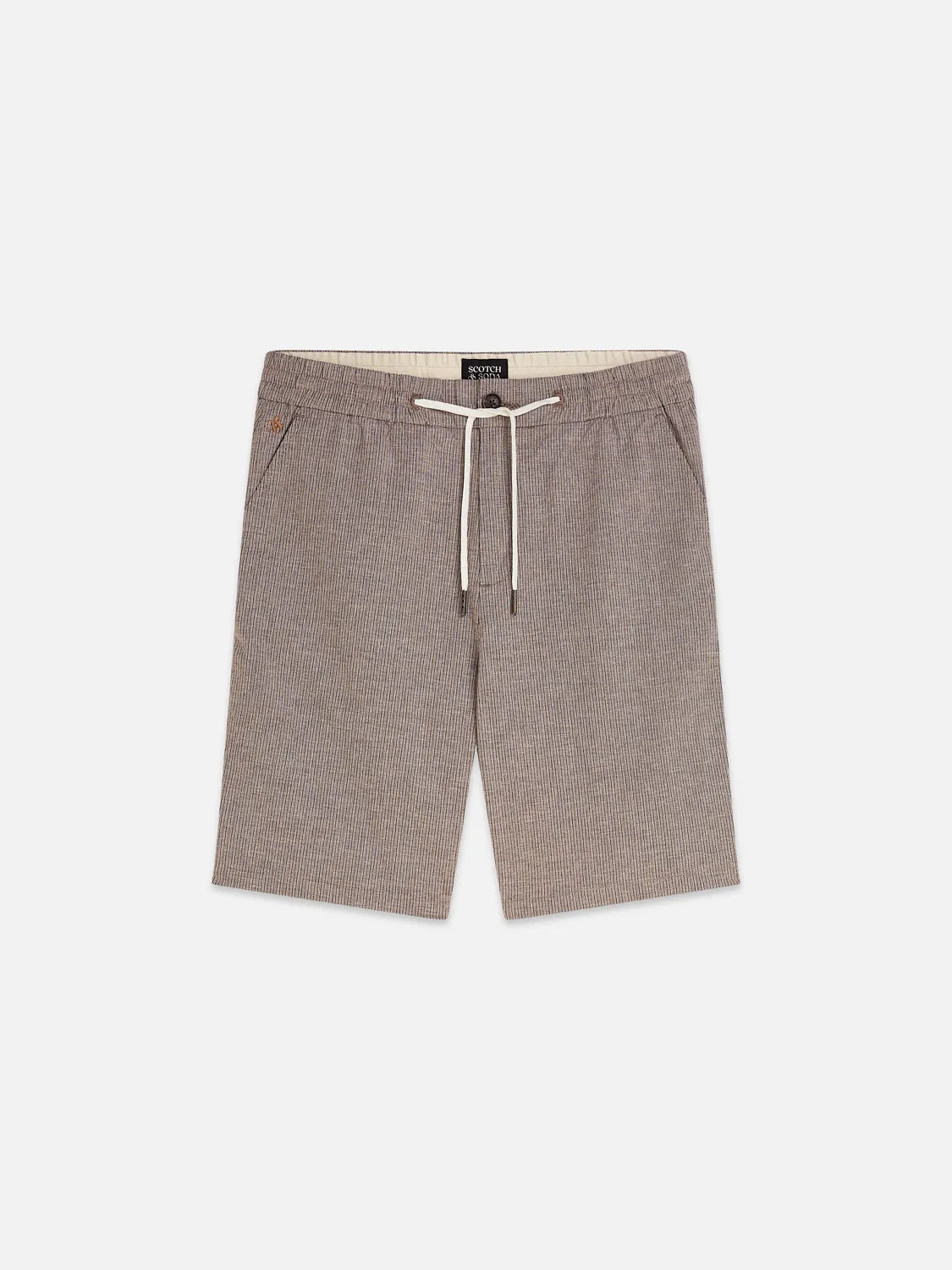 Essentials – Fave Cotton-Linen Yarn-Dyed Regular-Fit Bermuda Shorts