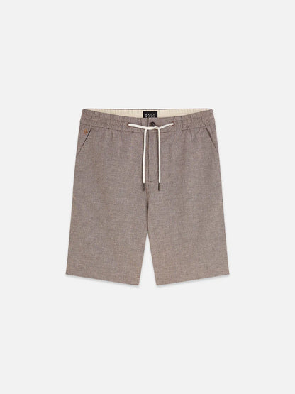 Essentials – Fave Cotton-Linen Yarn-Dyed Regular-Fit Bermuda Shorts