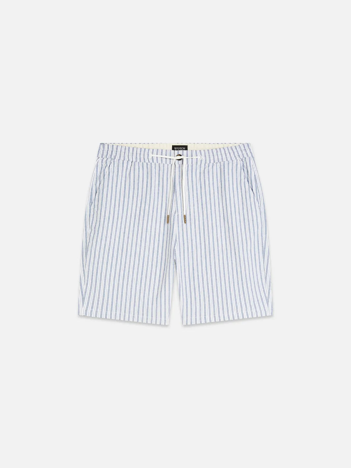Fave Cotton-Linen Yarn-Dyed Regular-Fit Bermuda Shorts