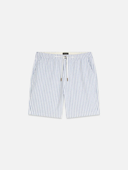 Fave Cotton-Linen Yarn-Dyed Regular-Fit Bermuda Shorts