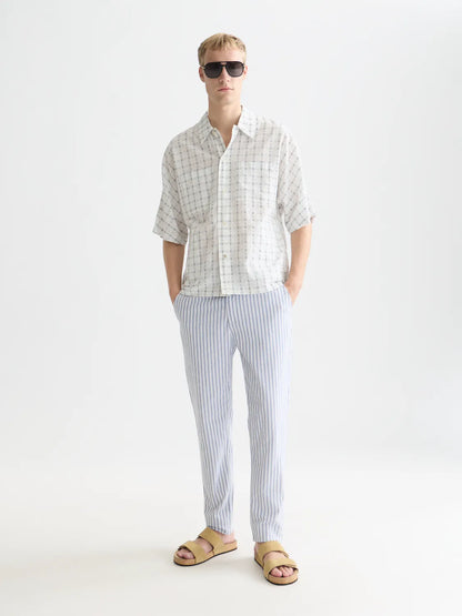 Warren Yarn-Dyed Cotton Linen Regular Straight-Fit Jogger
