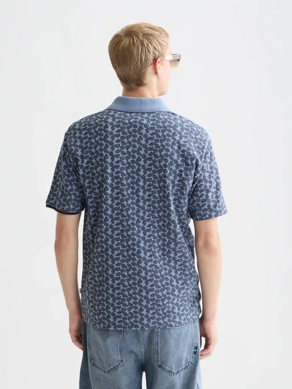 Printed Structured Relaxedfit Polo
