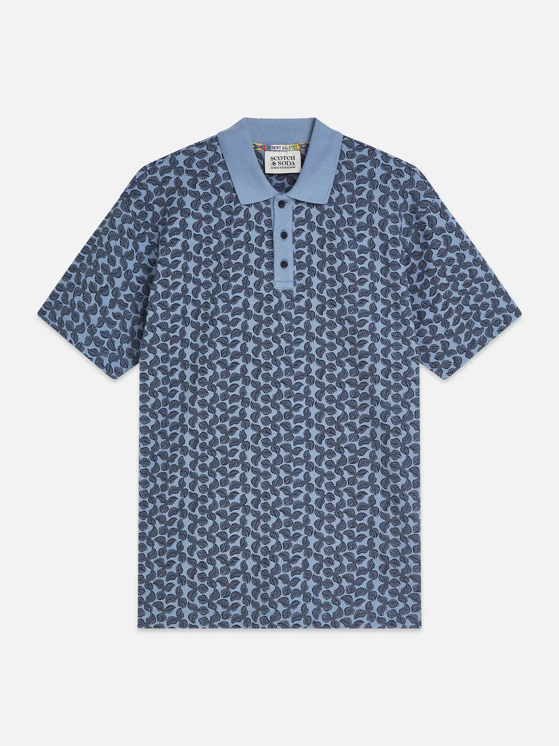 Printed Structured Relaxedfit Polo