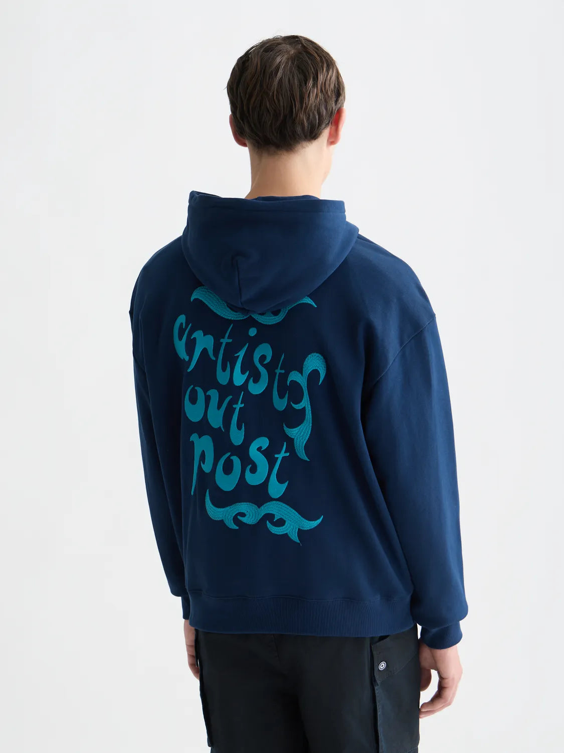 Front And Back Artwork Loose-Fit Hoodie