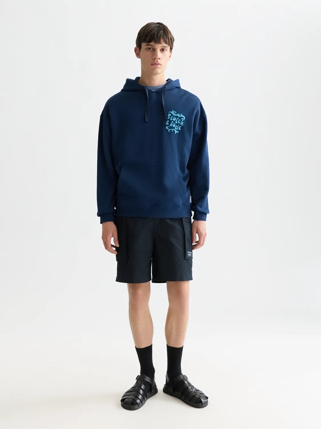 Front And Back Artwork Loose-Fit Hoodie