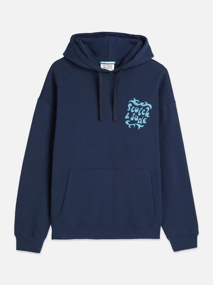 Front And Back Artwork Loose-Fit Hoodie