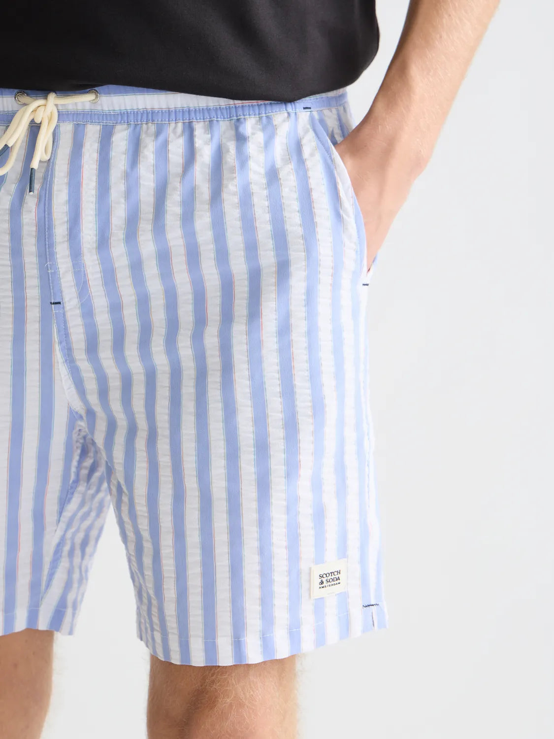 Striped Midlength Swim Shorts