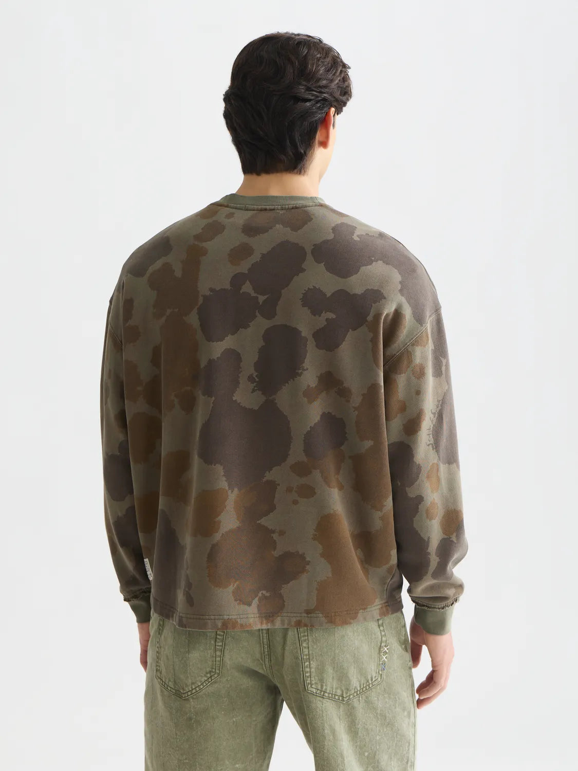 Printed Overdyed Loosefit Sweatshirt