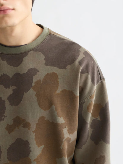 Printed Overdyed Loosefit Sweatshirt