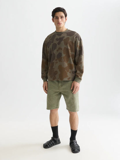 Printed Overdyed Loosefit Sweatshirt