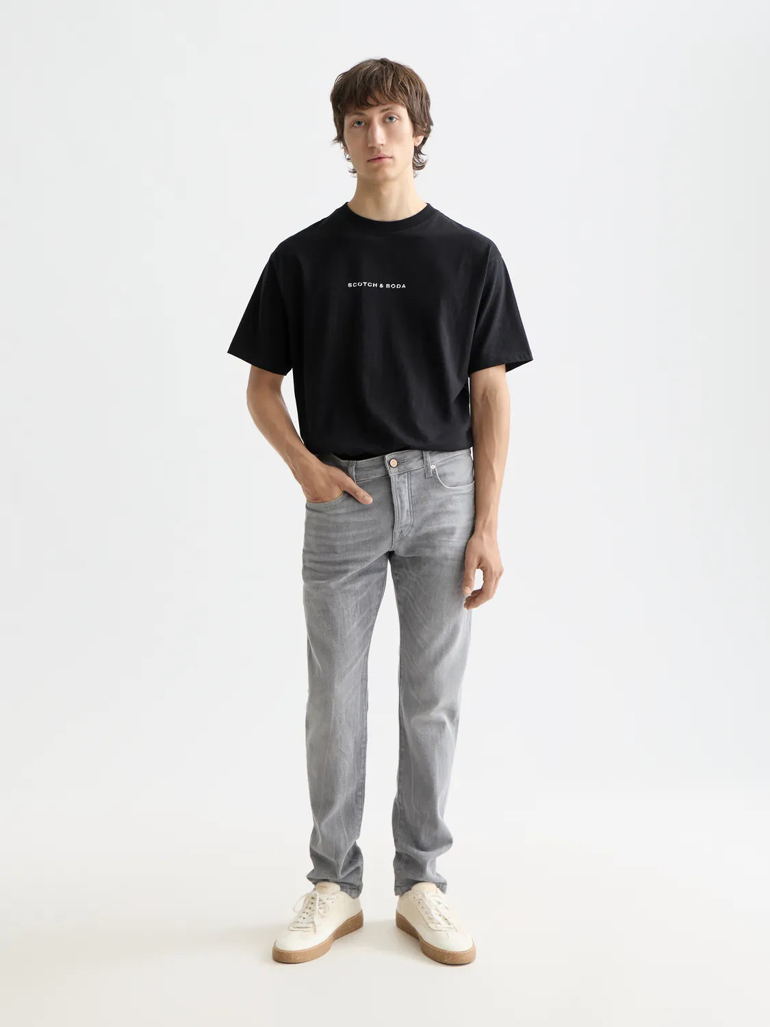 Core Ralston Regular Slim Jeans  –  Grey Sands