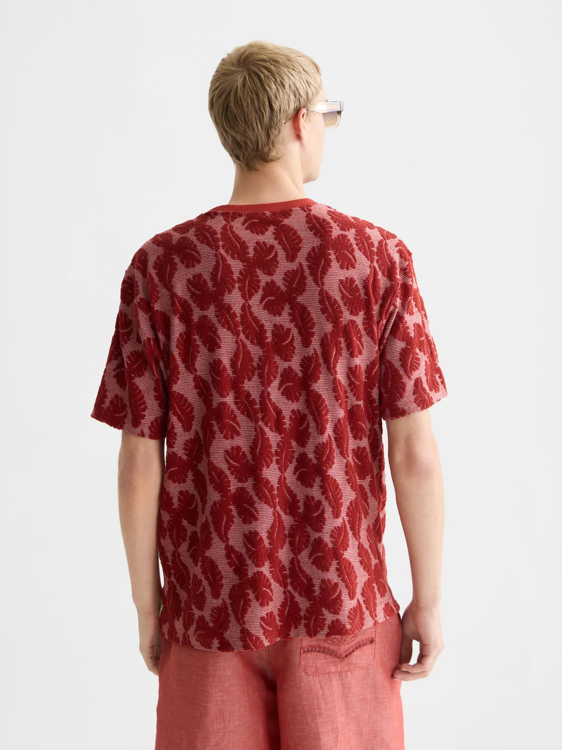 Jacquard Feeder Stripe Relaxed-Fit T-Shirt