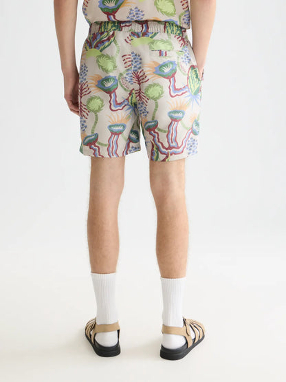 Printed Mid-Length Swim Shorts