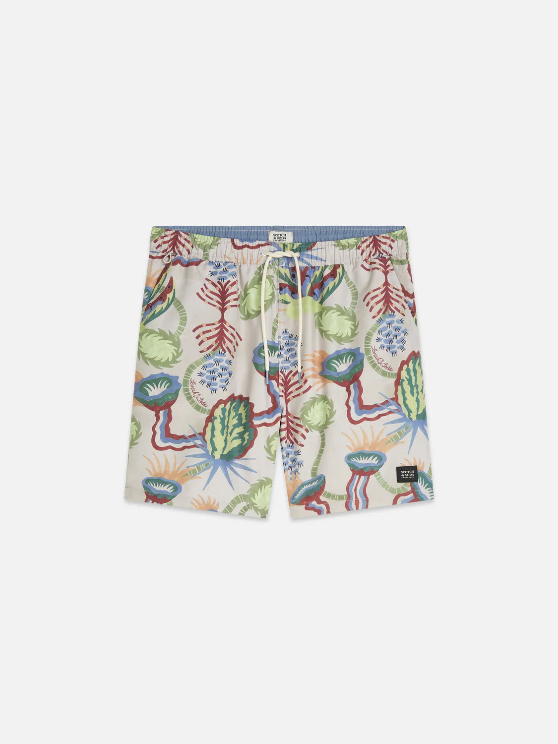 Printed Mid-Length Swim Shorts