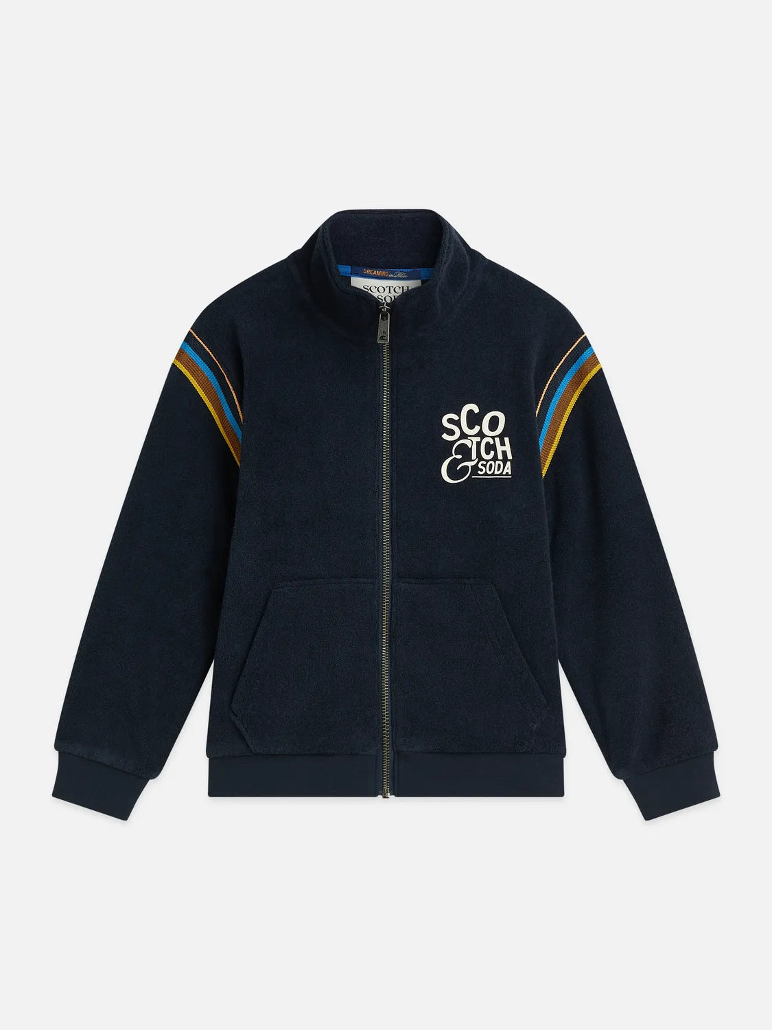 Boys' Toweling Relaxed-Fit Zip-Through Track Sweatshirt