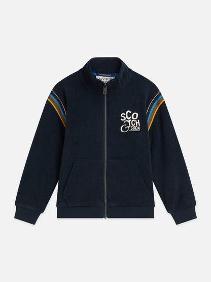 Boys' Toweling Relaxed-Fit Zip-Through Track Sweatshirt