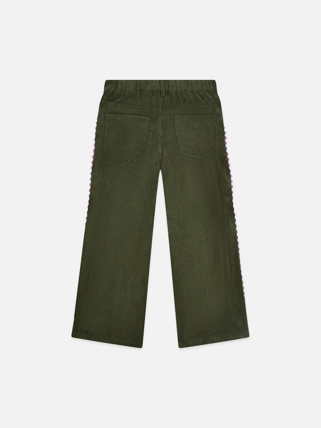 Wave High Waist Corduroy Straight-Leg Pants