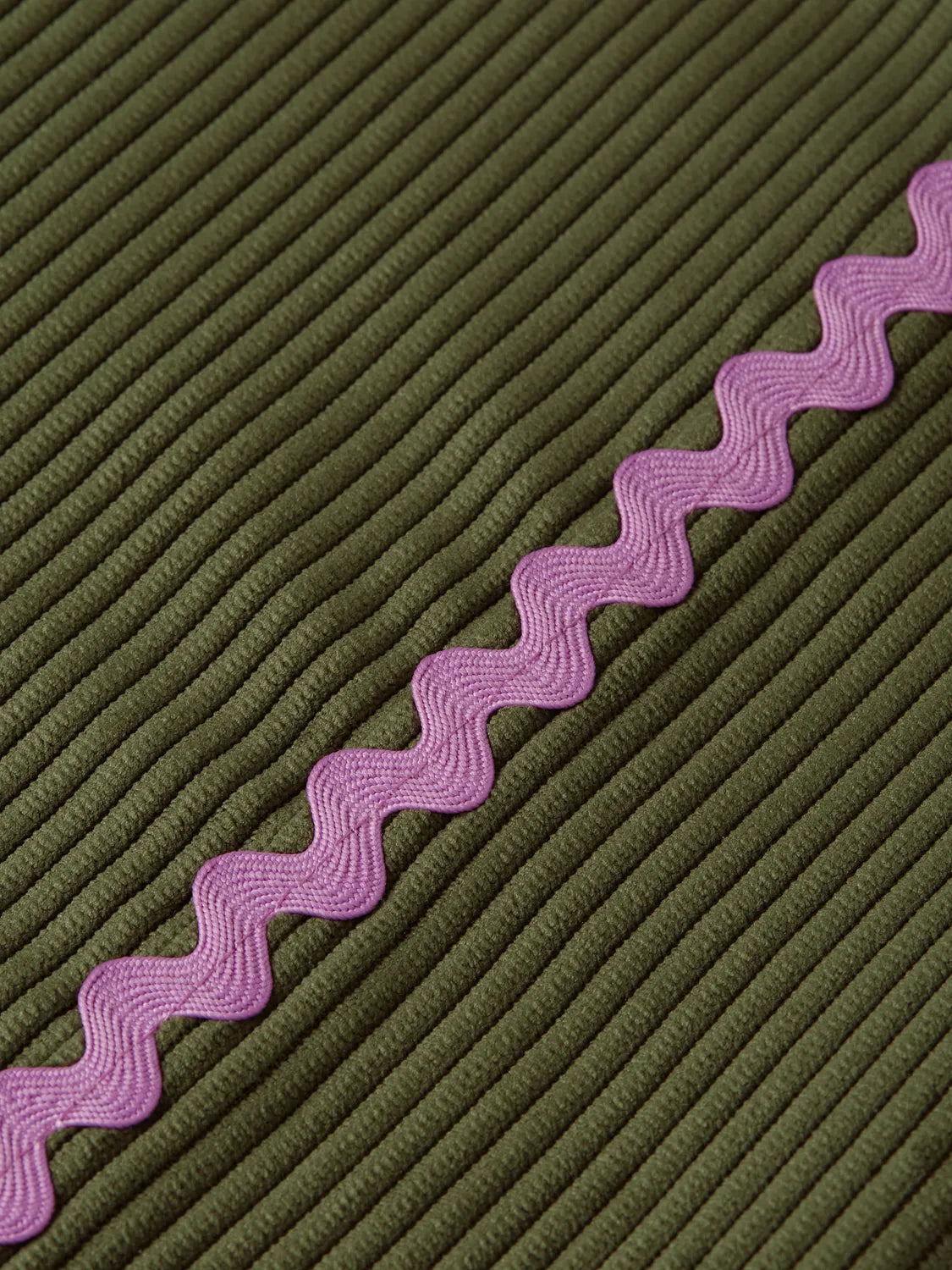 Wave High Waist Corduroy Straight-Leg Pants