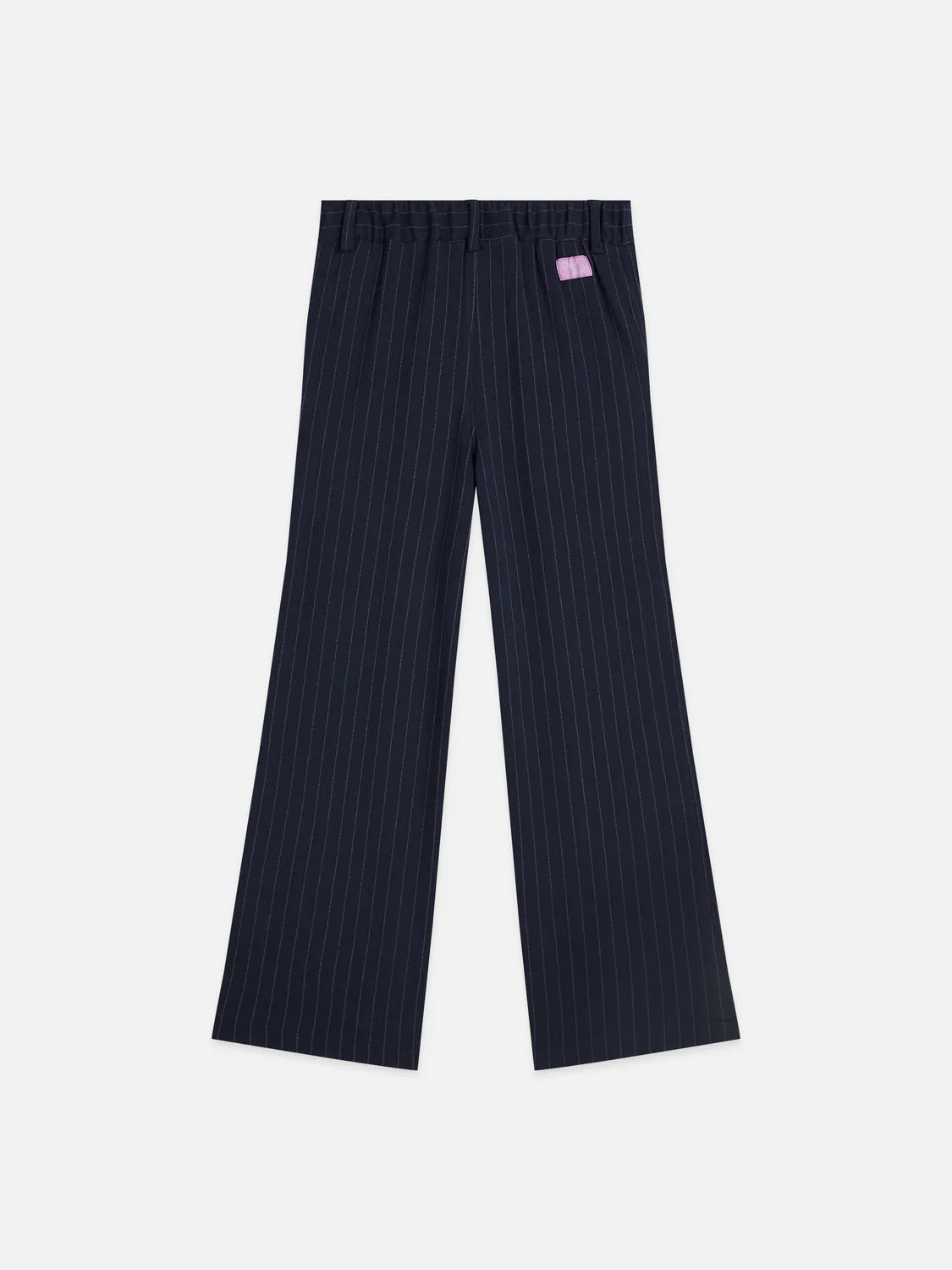 Girls' Yarn Dyed High Waist Wide-Leg Stripe Pants