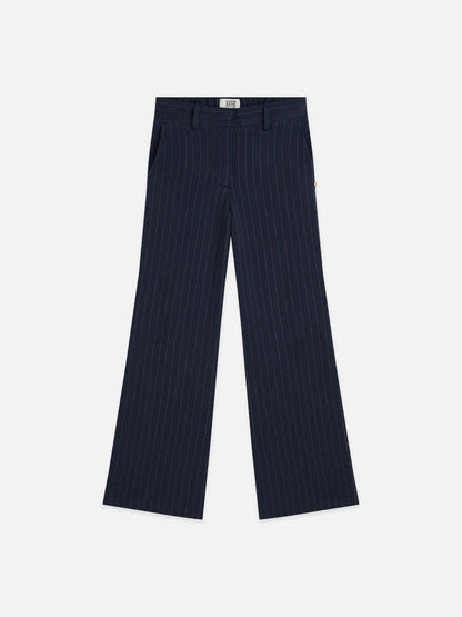 Girls' Yarn Dyed High Waist Wide-Leg Stripe Pants