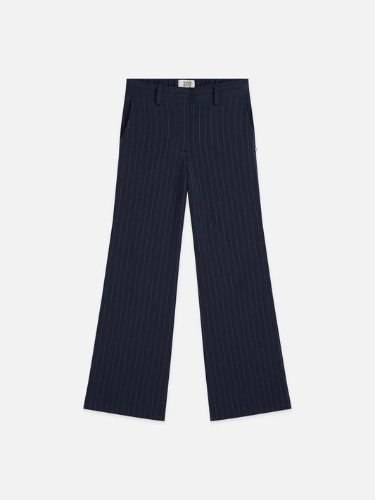 Girls' Yarn Dyed High Waist Wide-Leg Stripe Pants