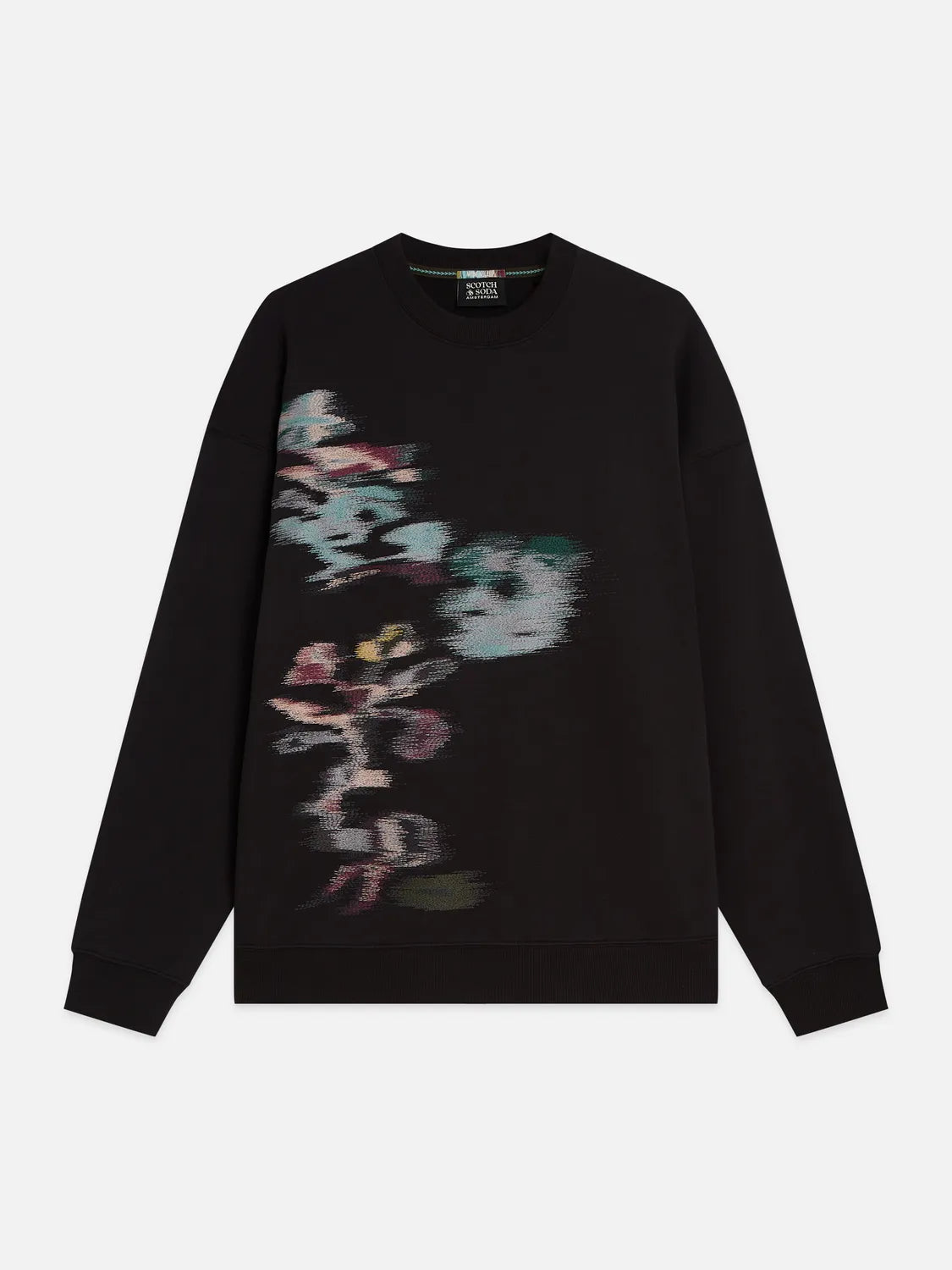 Placed Embroidered Artwork Loose-Fit Sweatshirt