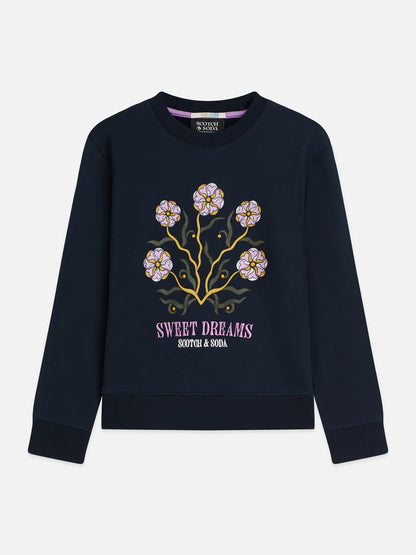 Girls' Front Artwork Relaxed-Fit Sweatshirt