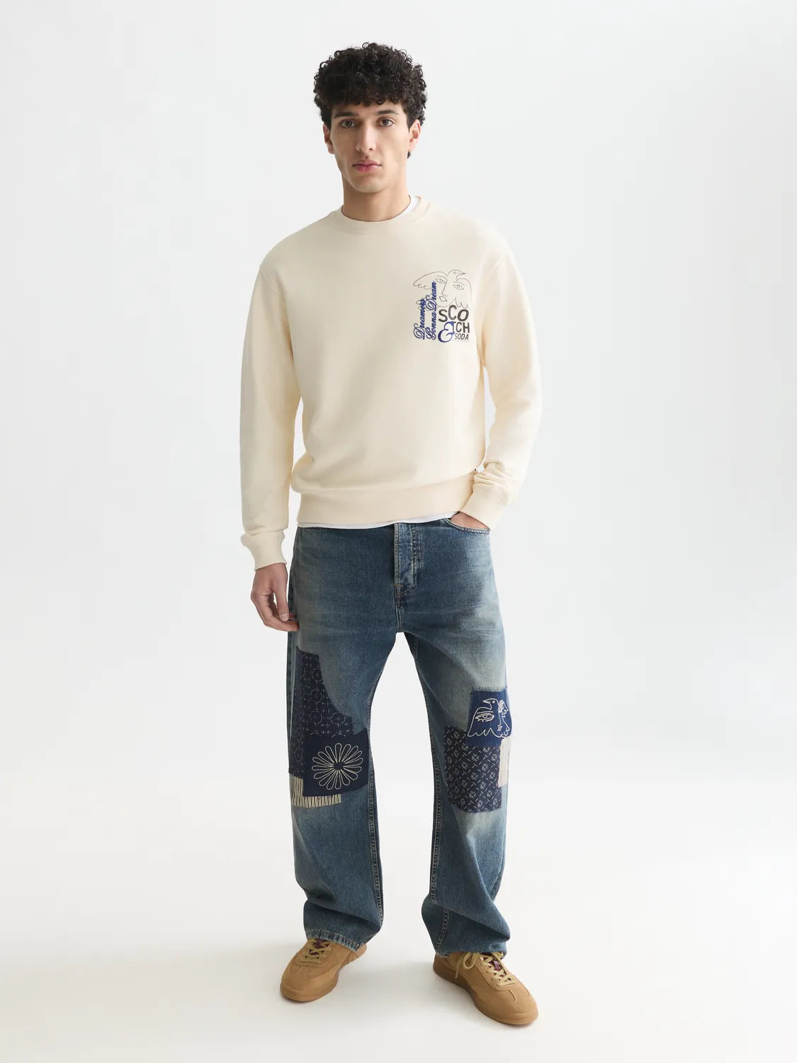 Front And Back Artwork Regular-Fit Sweatshirt