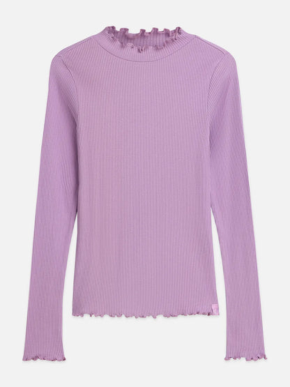 Ribbed Slim-Fit Long-Sleeved T-Shirt