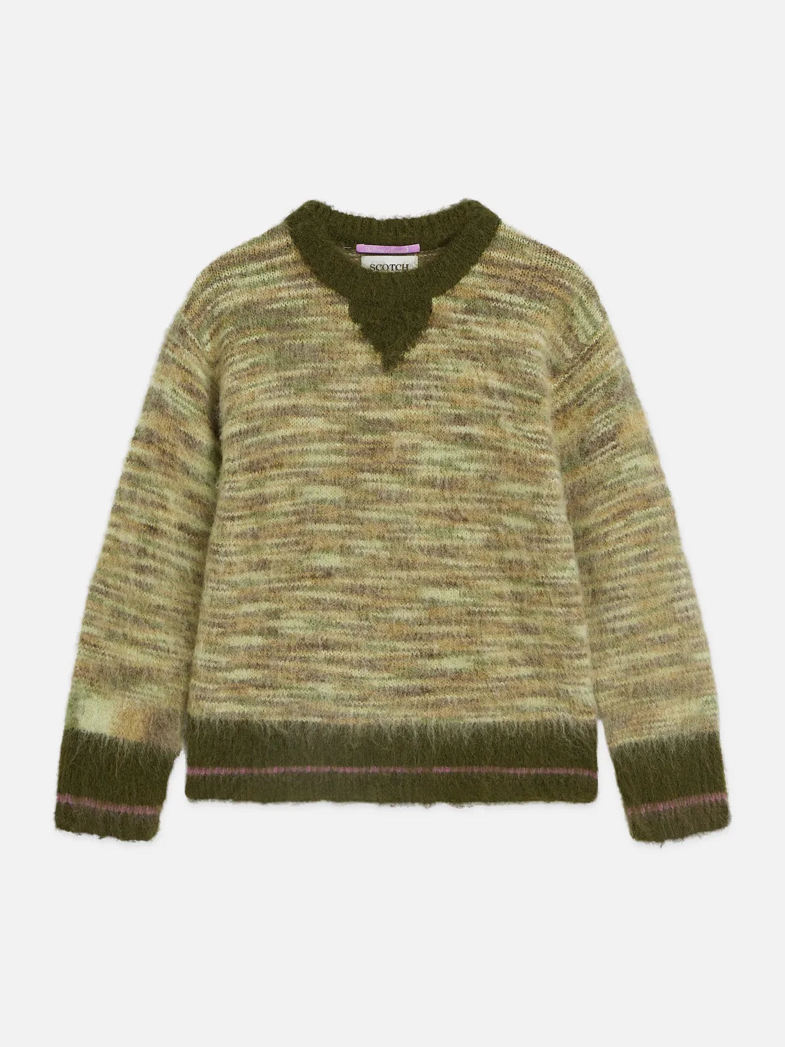 Girls' Wool Blend Mélange Relaxed-Fit Pullover