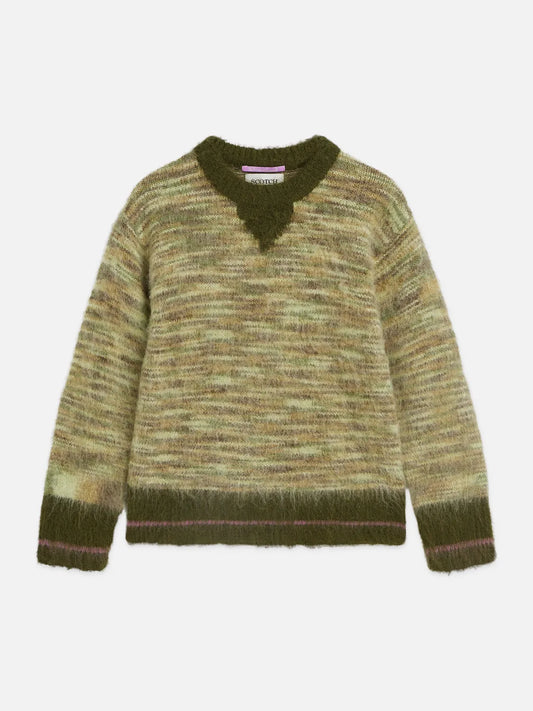 Girls' Wool Blend Mélange Relaxed-Fit Pullover