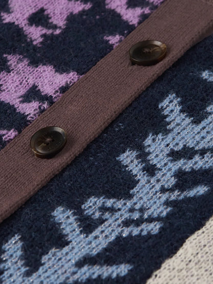 Girls' Festive Patchwork Cardigan
