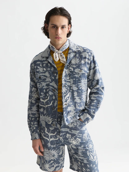 Scotch & Soda x Royal Delft Jacquard Trucker Jacket