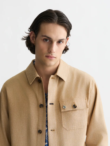 Cotton Linen Twill Worker Jacket