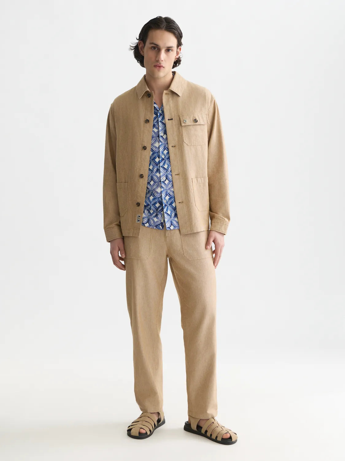Cotton Linen Twill Worker Jacket