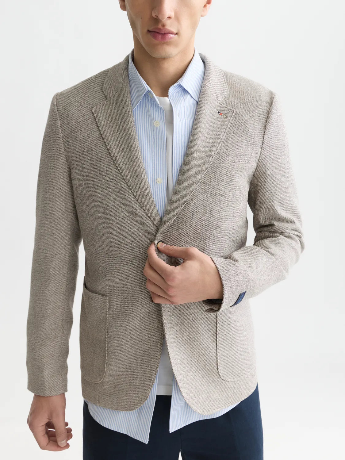 Tate Unconstructed Cotton Blend Regular-Fit Blazer