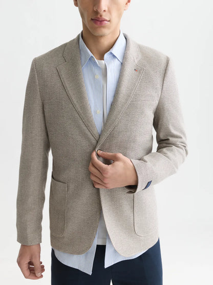 Tate Unconstructed Cotton Blend Regular-Fit Blazer