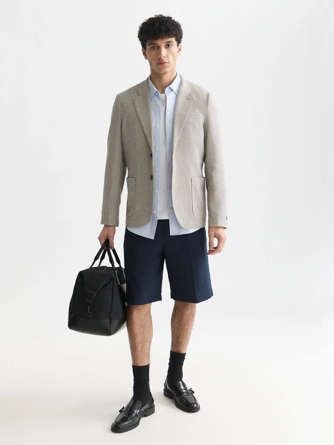 Tate Unconstructed Cotton Blend Regular-Fit Blazer