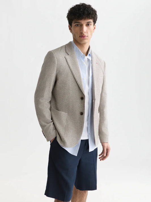 Tate Unconstructed Cotton Blend Regular-Fit Blazer