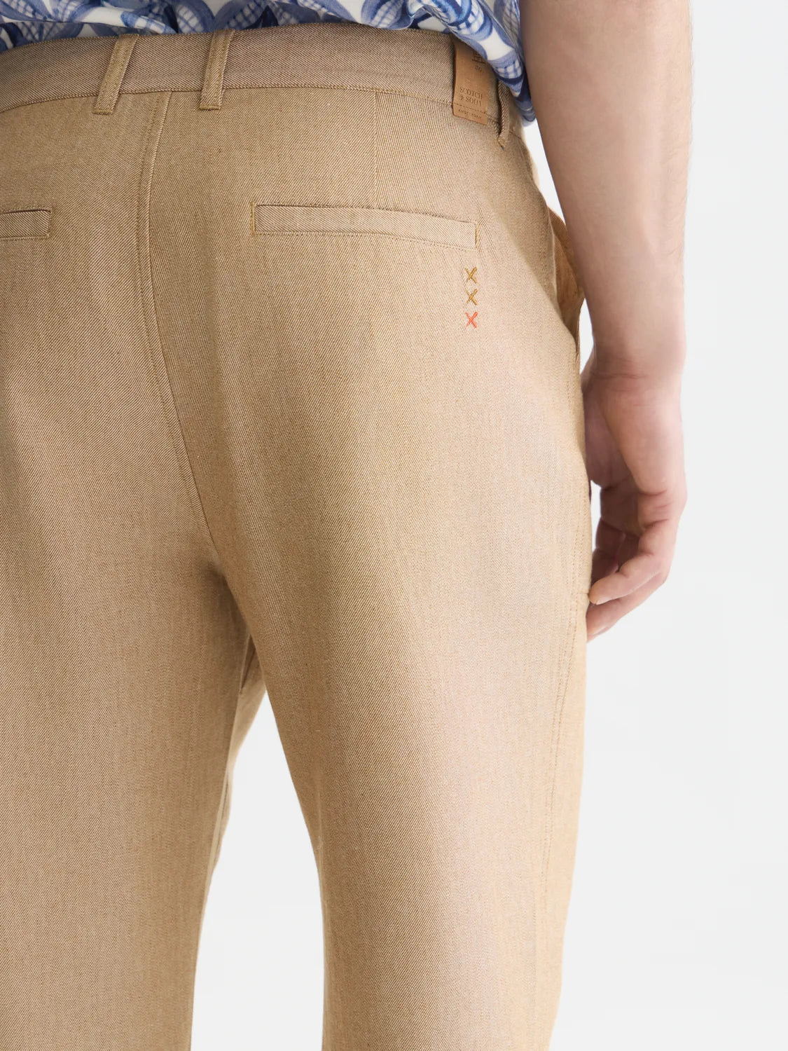 Harper Linen Blend Twill Tapered-Fit Chino