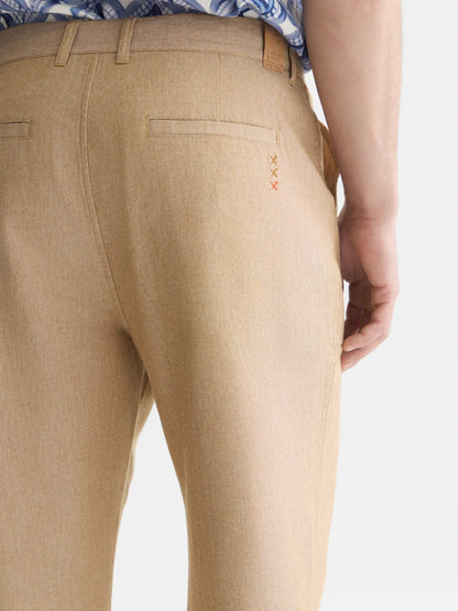 Harper Linen Blend Twill Tapered-Fit Chino