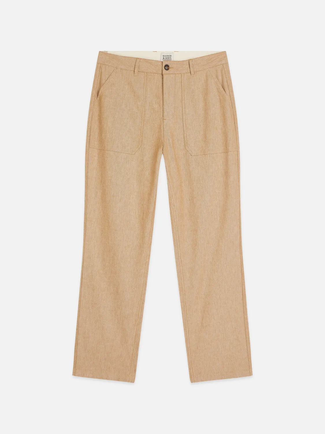 Harper Linen Blend Twill Tapered-Fit Chino